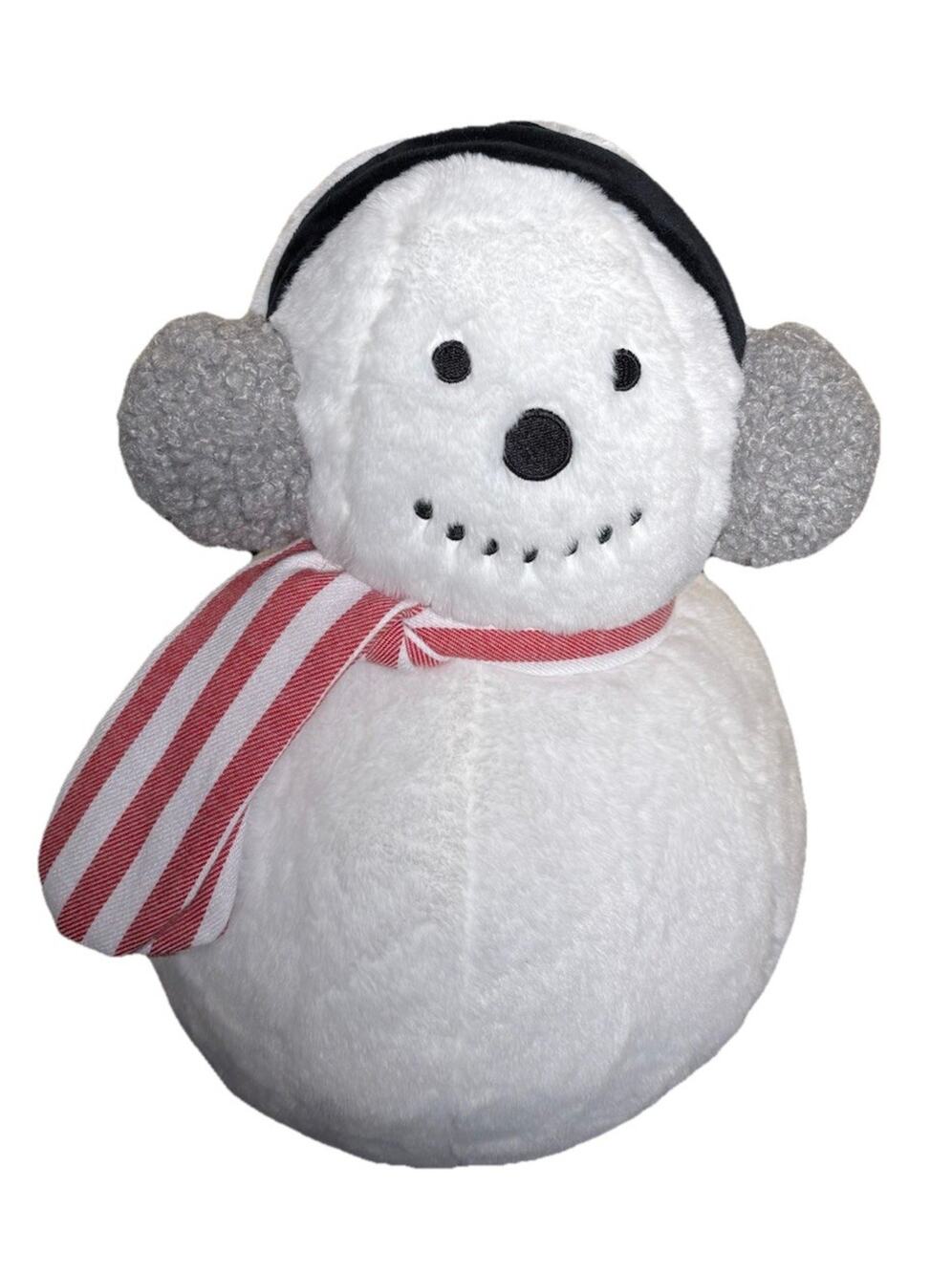 Brentwood Snowman Plush Stuffed 18" Christmas Holiday Home Decorations